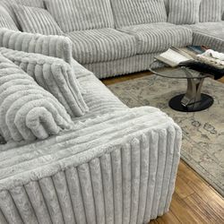 Customizable Corduroy Sectionals Available, No Credit Required, 90 Days Interest Free Payments 