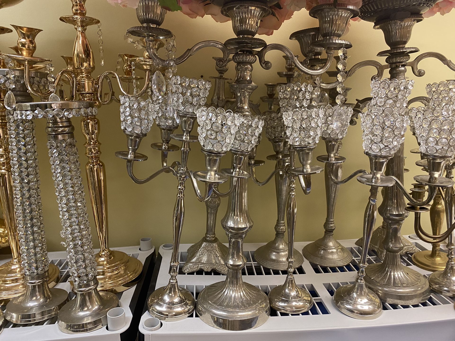 Assorted Candelabras For Wedding Decor 