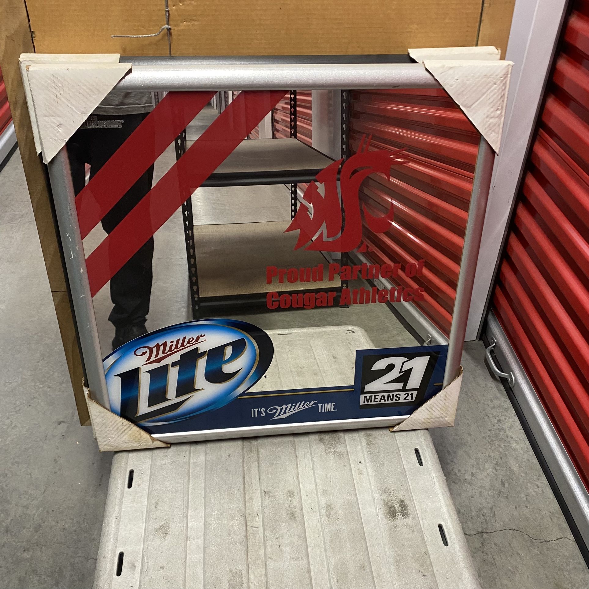 Washington St Cougars College Miller Lite Miror