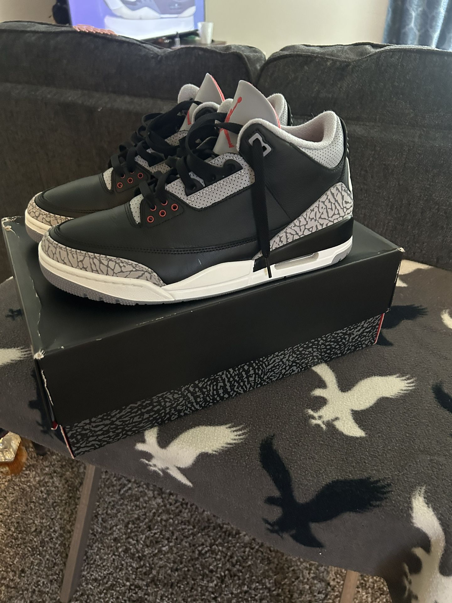 Black Cement 3s 2024 10.5
