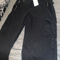 Cargo Pants Black Size XL