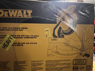 Dewalt Single Compound 12in Miter Saw Brand New!