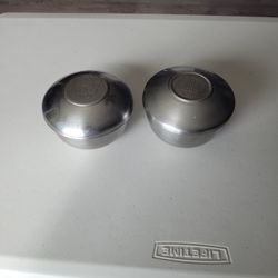 Vintage Chinese  Metal Rice Bowl Set – Longevity & Fortune Symbols