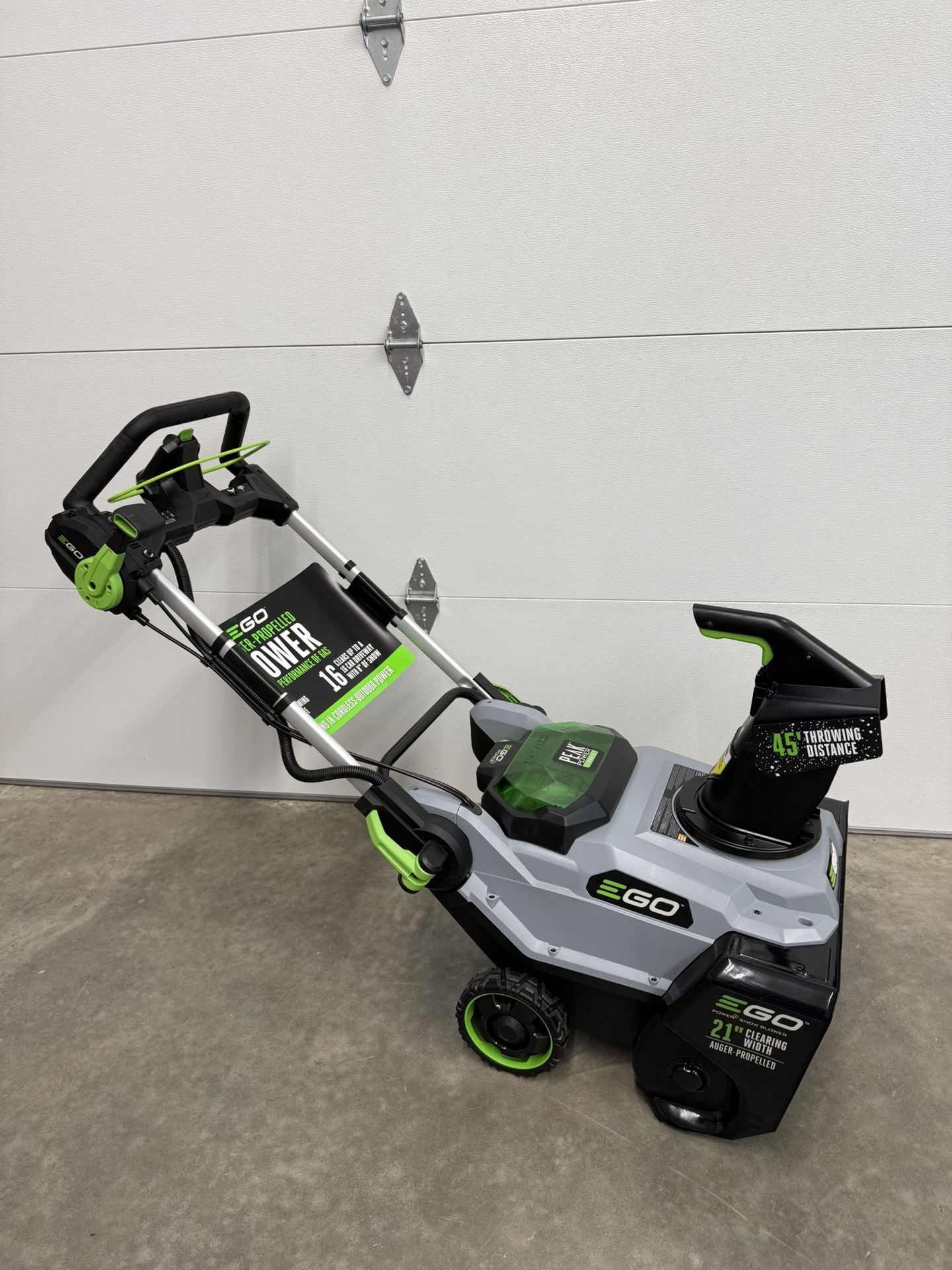 EGO POWER+ 56-volt 21-in Single-stage Push with auger assistance Battery Snow Blower battery and charger not included Model #SNT2120AP $659 plus tax a