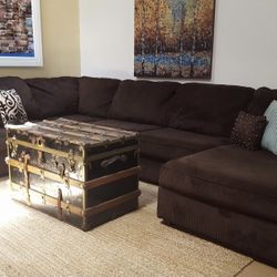 Dark Brown Sectional 