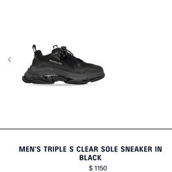 Balenciaga Triple S Black Size 41