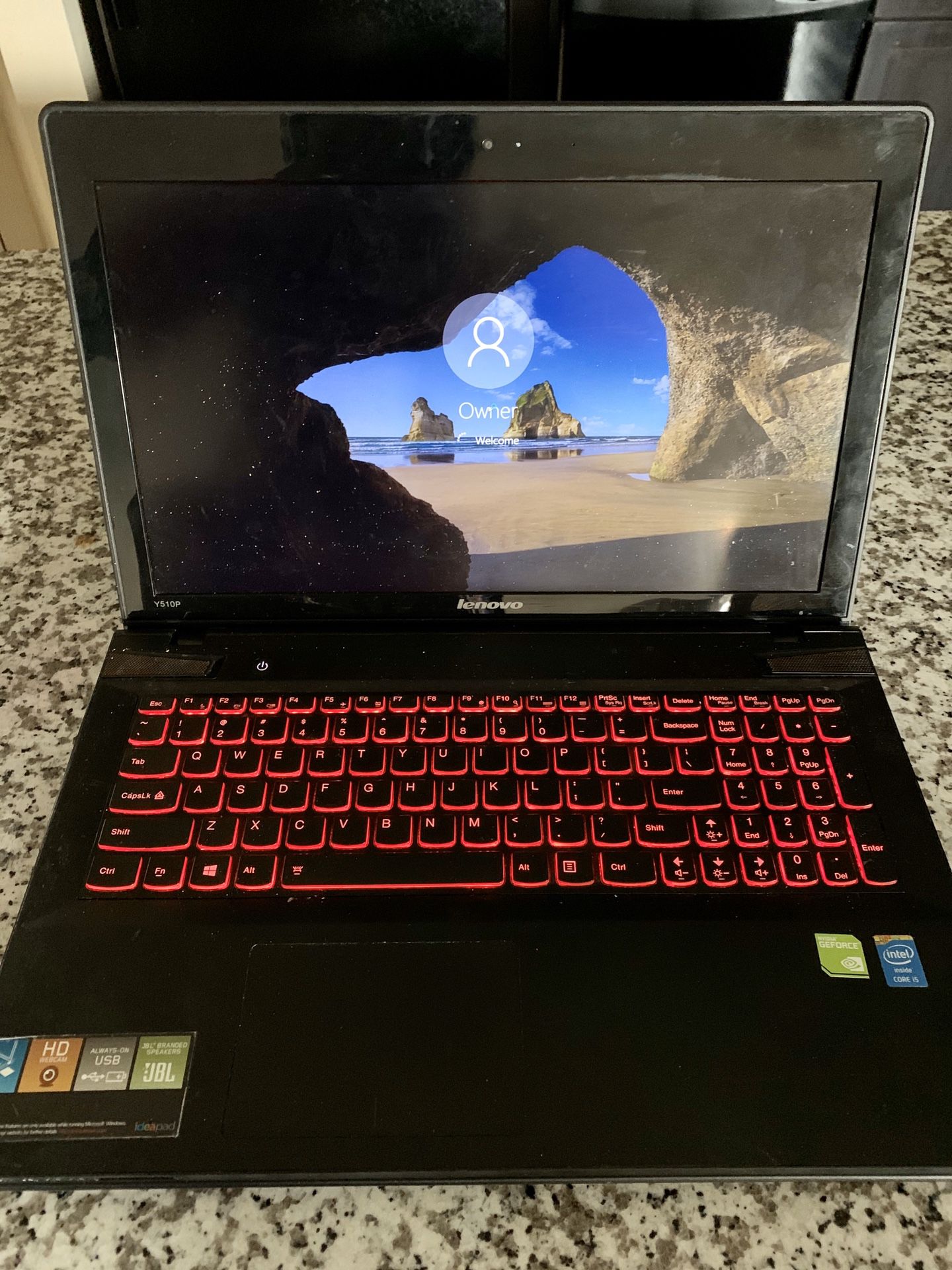 Lenovo Y510P 15’ Gaming Laptop with External Cooling Fan