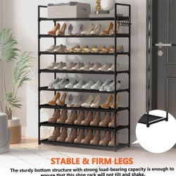 APSU 8Tier Shoe Tower Rack Non-woven ics Storage clothesrack Hoe rack Shoe organizer Shoe storage Shelf organizer Shoe organizer for closet Shoe rack 