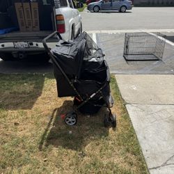 2 Seated Dog Stroller 