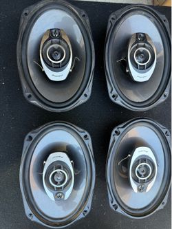 (4)Pioneer TS-A6963E 3 way 6x9’s 300 watts max