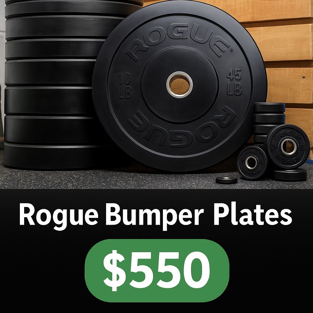 Rogue HG 2.0 Bumper Plate Set – Full 350LB Set + Extras (Like New) 