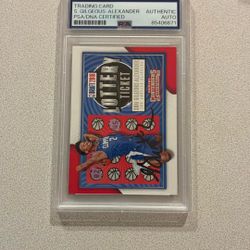 Shai Gilgeous Alexander Contenders Rookie Lottery Ticket Auto. PERIOD CORRECT ROOKIE AUTO (Signed His Rookie Season) Thunder MVP