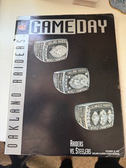 1995 Oakland Raiders vs Steelers Gameday Program – December 10, 1995 – Volume XXVII No. 9 – NFL Vintage