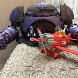 Sonic the Hedgehog Dr. Eggman Robot Battle Set w/ Sonic & Tails figures