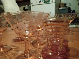 Antique 15 Set Champagne Glass Set