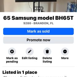65 Samsung Tv W Stand 