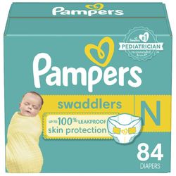 Pampers Swaddlers Size Newborn Baby With A 84 Count Per Box For Only $20 ! 