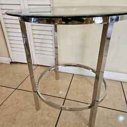 glass chrome table