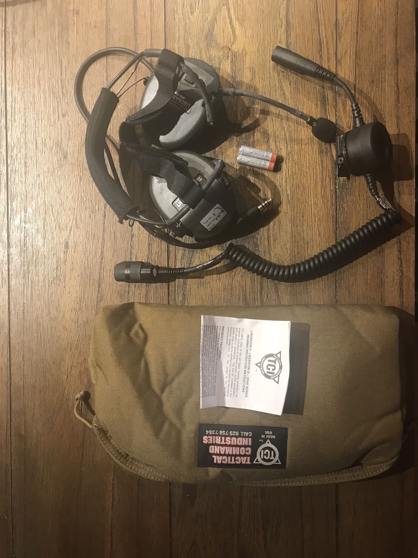 TCI Liberator II push to talk head set tactical comms