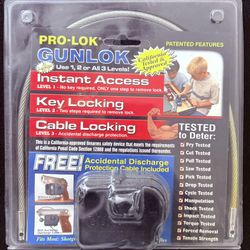 New PRO-LOK Gun Lock w/ Cable – California Approved – GL650KD