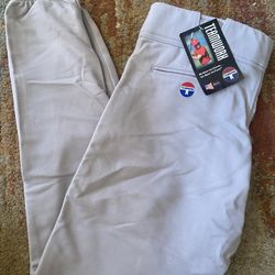 Teamwork Gray Silver Adult Tournament Baseball Pant Tough Shield 34 New Tags