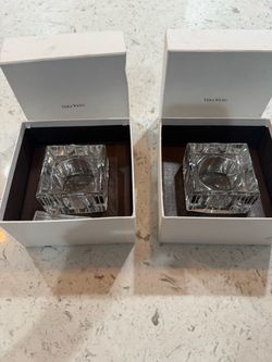 Vera Wang Crystal Votive Candle Holders Set of 2