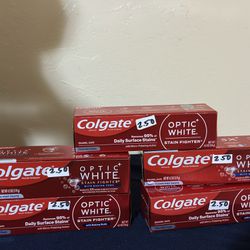 Colgate optic white  $2.50 each