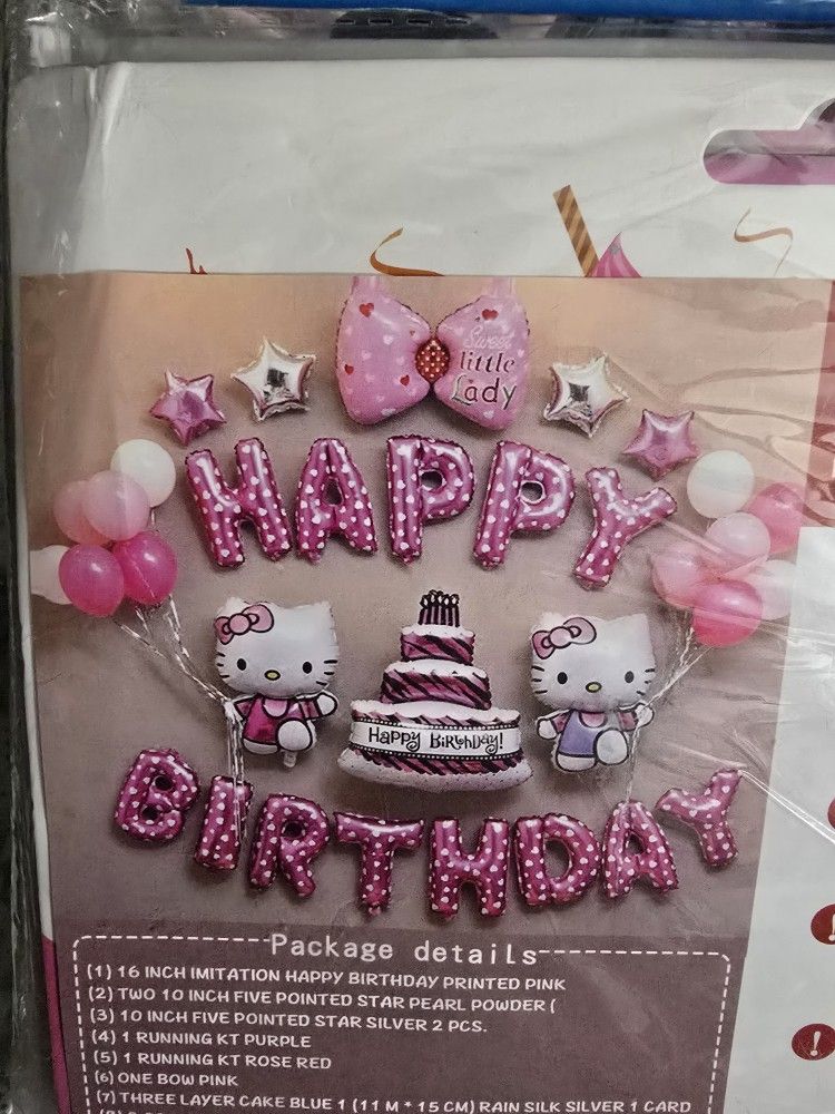 Hello Kitty Birthday Balloon Set