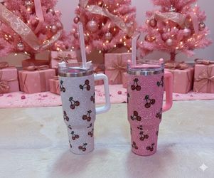 40 Oz Bling Cup Cold And Hot Cherries