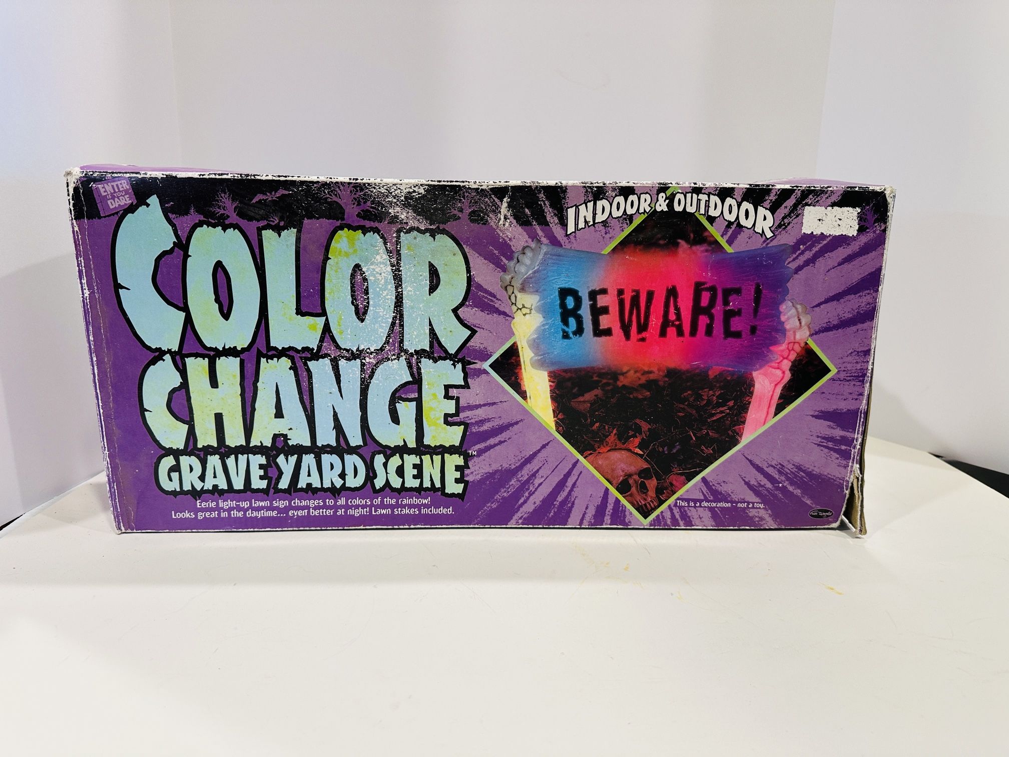Vintage Color Changing Graveyard Scene Fun World 