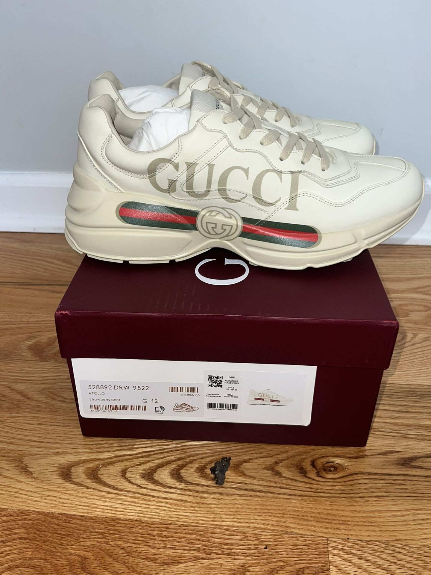 Gucci Rhyton Men’s Sneakers Size 12 Brand New Jordan