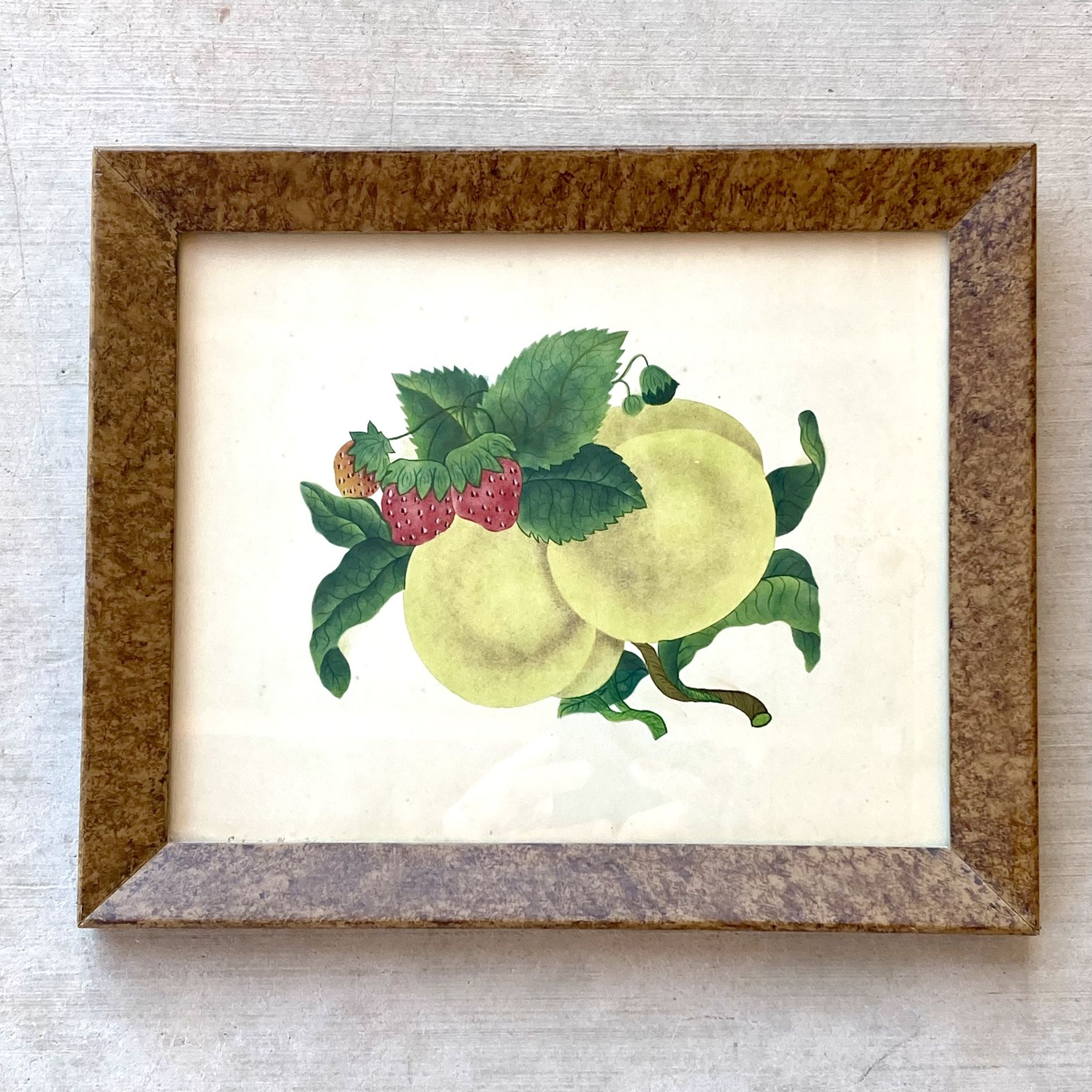 1879 Theorem Painting on Paper Still Life Fruit by Richard Dolmetsch