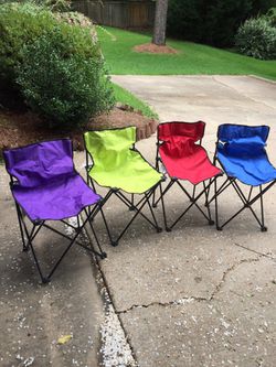 Lawn folding chairs set of 4