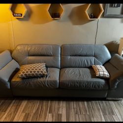 Arizona blue Leather couch 