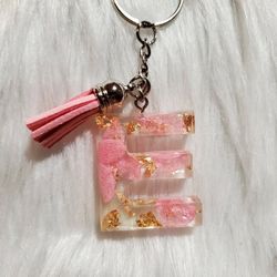 Personalized Letter E Key Chain