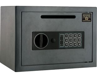 Electronic Safe Deposit Box - Drop Safe with Digital Keypad and 2 Manual Override Keys for Business Cash Drops or Home Safety by Paragon Safes