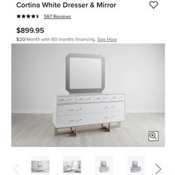 White dresser And Nightstand 