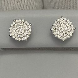 8mm Sterling silver Screw back Earrings 