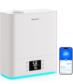 GoveeLife Smart Humidifiers for Large Bedrooms, 6L Top-Fill WiFi Cool Mist Humidifier, Auto Mode, App & Voice Control, 60H Runtime