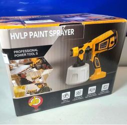 Handheld HVLP Electric Paint Sprayer, 4 Nozzles Complete Accessory Kit for DIY Home Furniture Wall Fence Painting