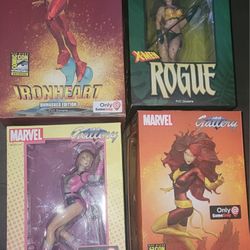 4x Marvel Female Lot Statue 