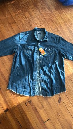 2x long sleeve wrangler work button ups