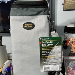 NEW Jef World of Golf On-The-Go Can Cooler (Holds 6 Cans 12oz) 