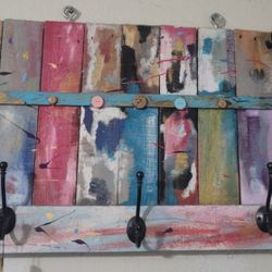 "BehindThe Picket Fence" Wall Art And Coat Rack