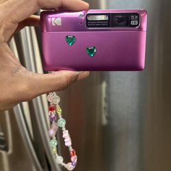 Used Rare Kodak Slice R502 14.0MP PINK Touchscreen Digital Camera W/ SD Card