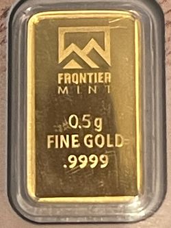 0.5 grams .999 gold bars
