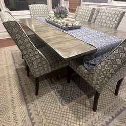 Ethan Allen gray wash dining table