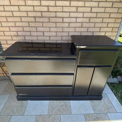 Ceramic Cook top built in wood cabinet custom made