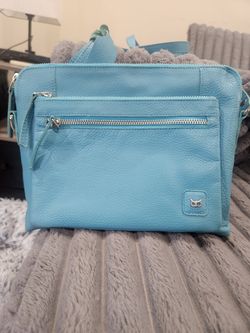 Wise Owl Accessories Teal Leather Purse