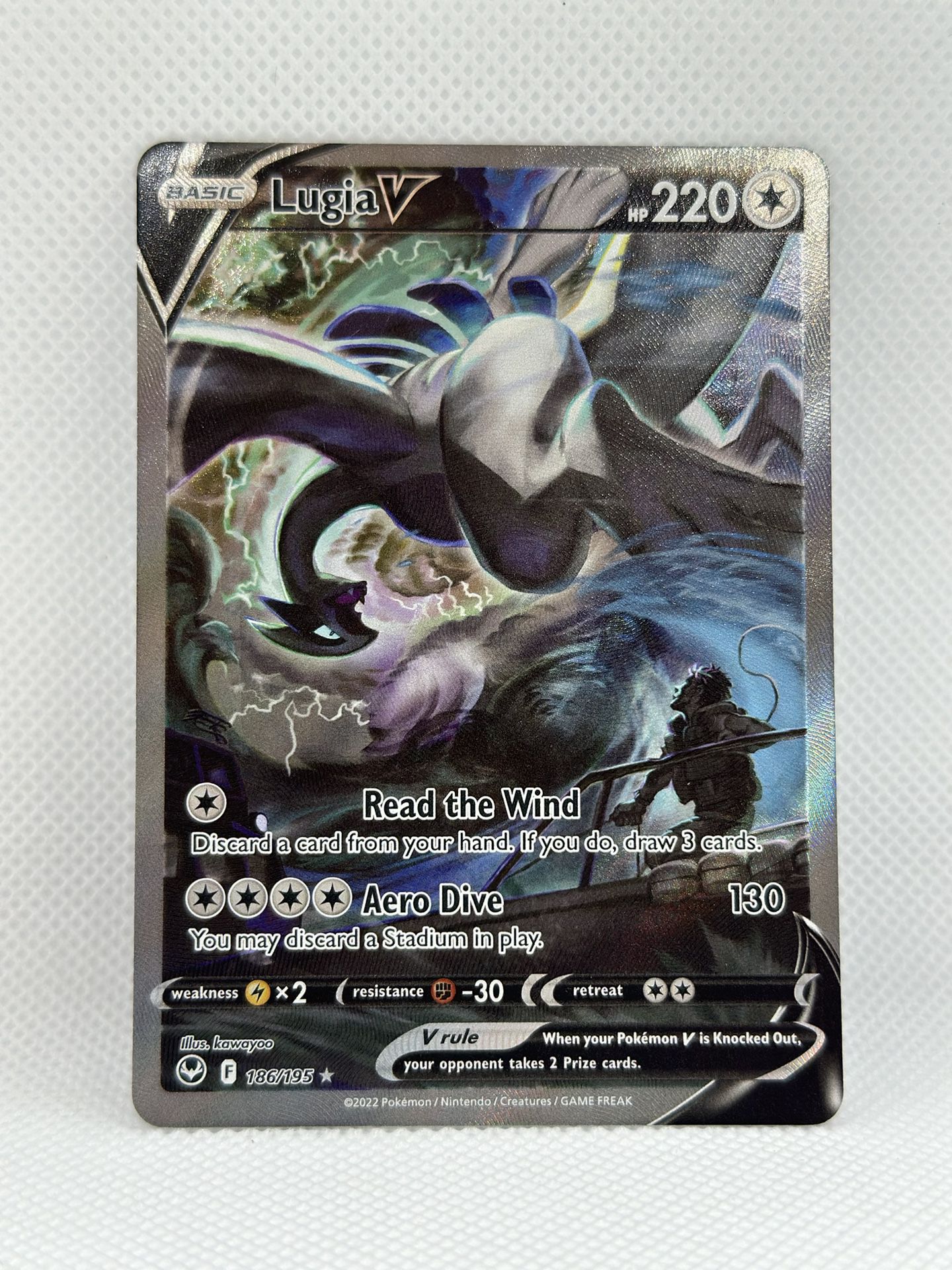 Pokémon TCG Silver Tempest Lugia V alt art 186/195 Mint Pack To Sleeve 